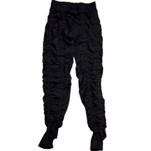 Agogie +20 Resistance Pants Ruched Joggers Workout Leggings Black Size XL Yoga